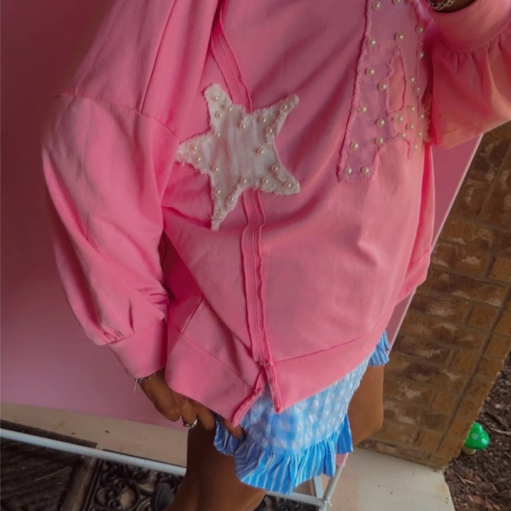 Blue Gingham Ruffle-Trim Shorts - Picture 4 of 5